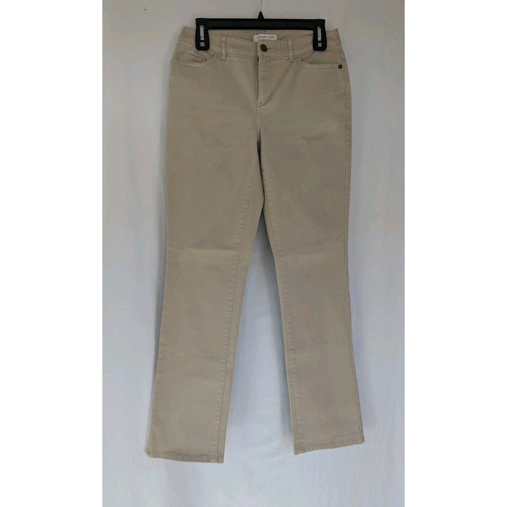 Coldwater Creek Pants Womens 4 Beige Natural Fit Casual Cotton Blend